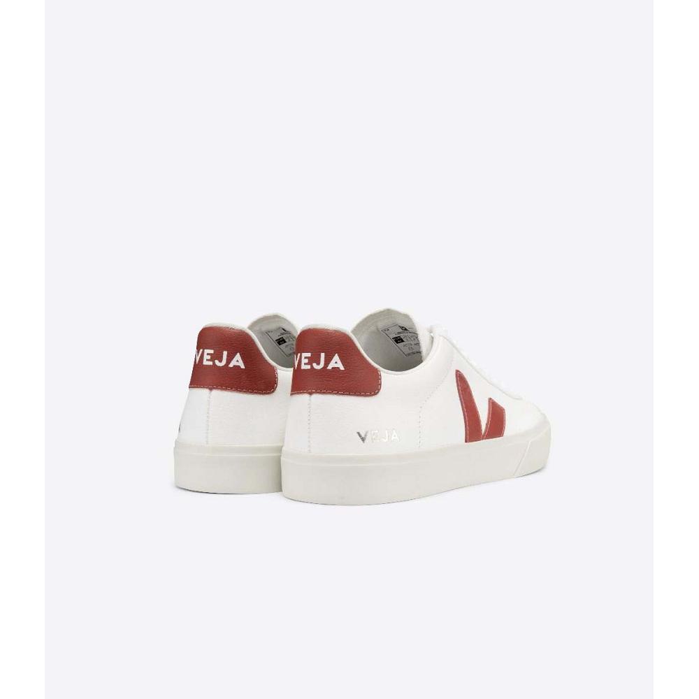 Veja CAMPO CHROMEFREE Men's Low Tops Sneakers White/Red | NZ 201ZUT